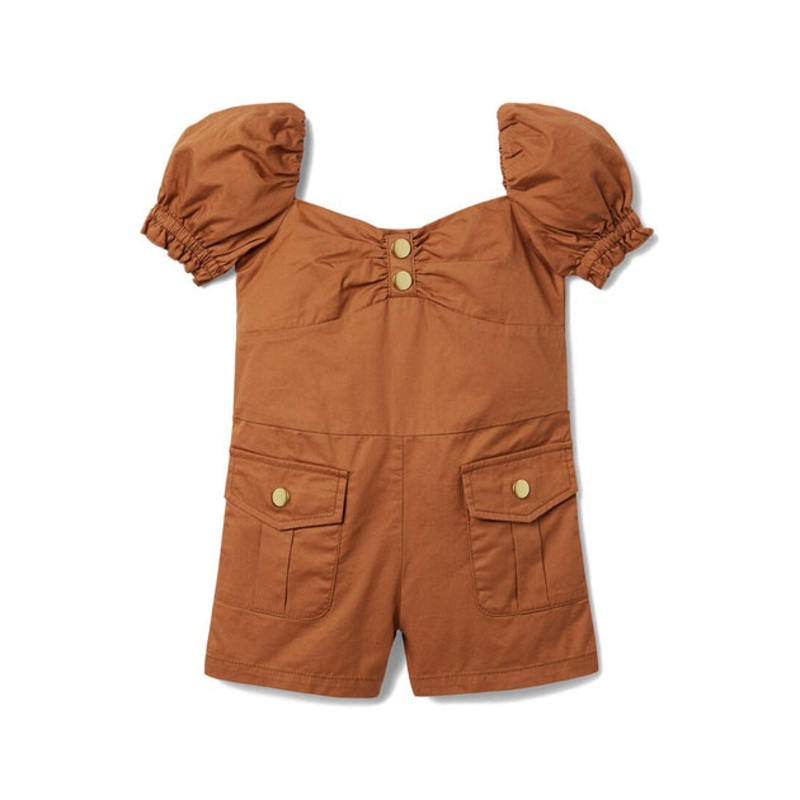 Janie and Jack Puff Sleeve Patch Pocket Romper